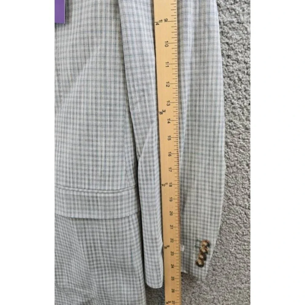 Tayion Collection Regular-Fit Suit Jacket Men's 42L Grey/Green Button Closure